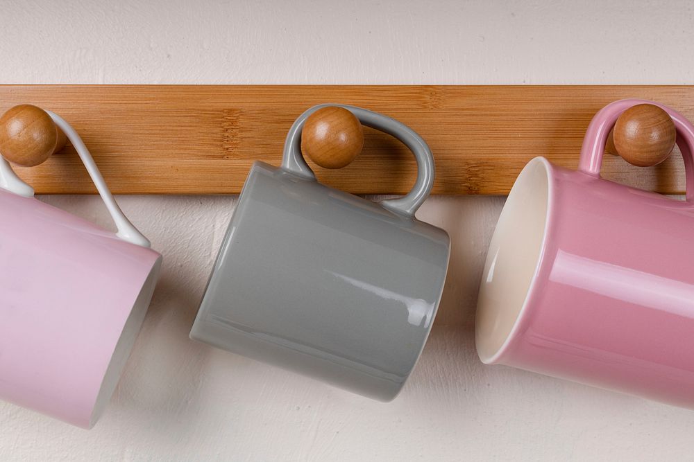 Ceramic mug, colorful realistic product design