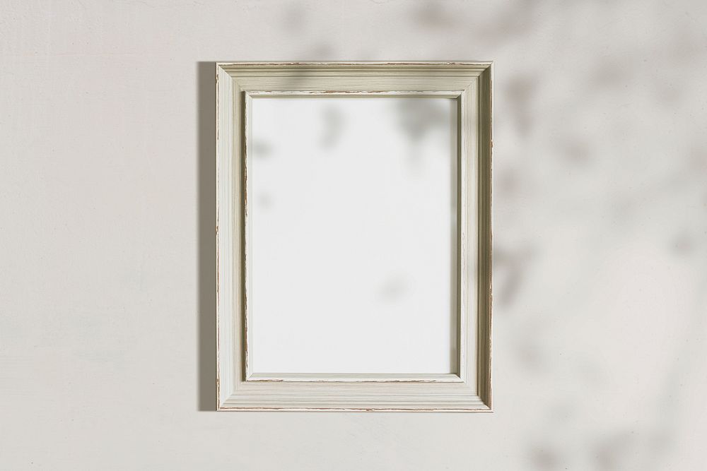Simple empty white frame, home decor
