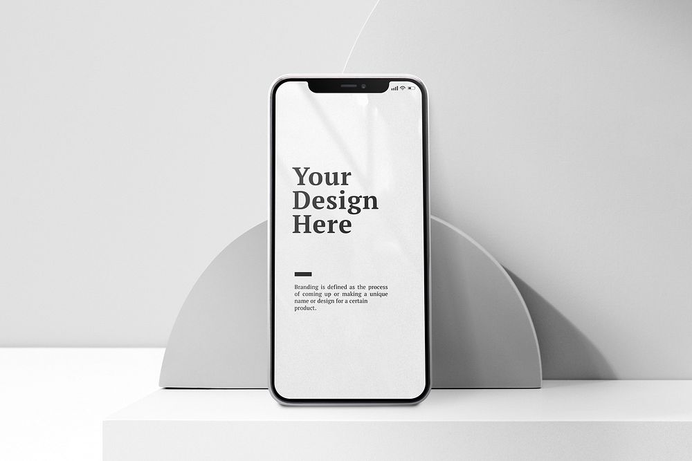 Phone screen mockup, digital device product design psd