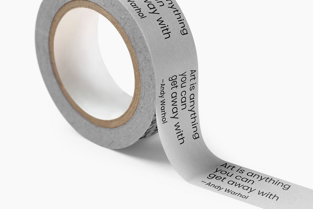 Motivational white tape roll, stationery element