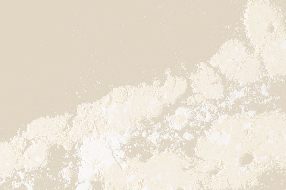 Powder texture on beige background