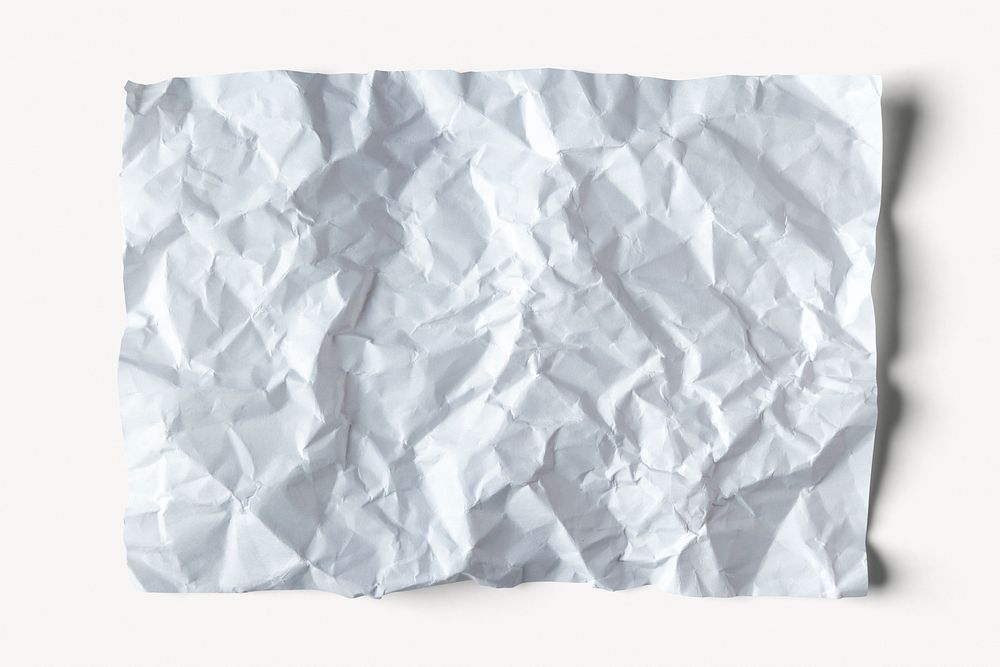 White scrunched paper with copy space