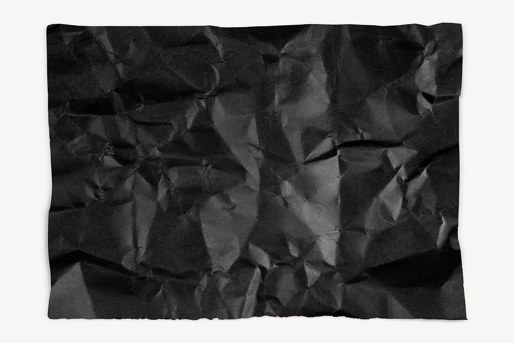 Black crumpled paper with copy space