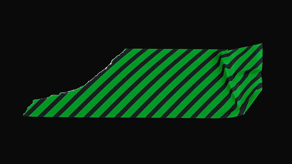 Tape mockup, neon green stationery design psd