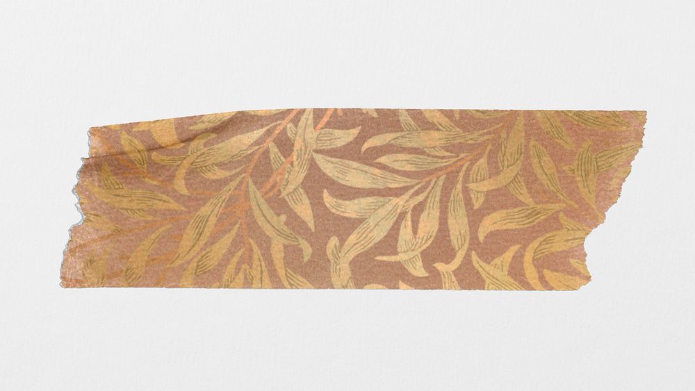 Tape mockup, William Morris pattern stationery design psd