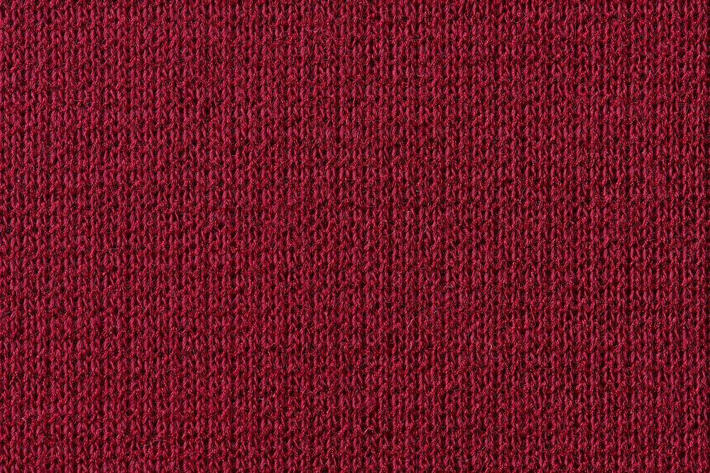 Red background, knitted fabric texture, macro shot design