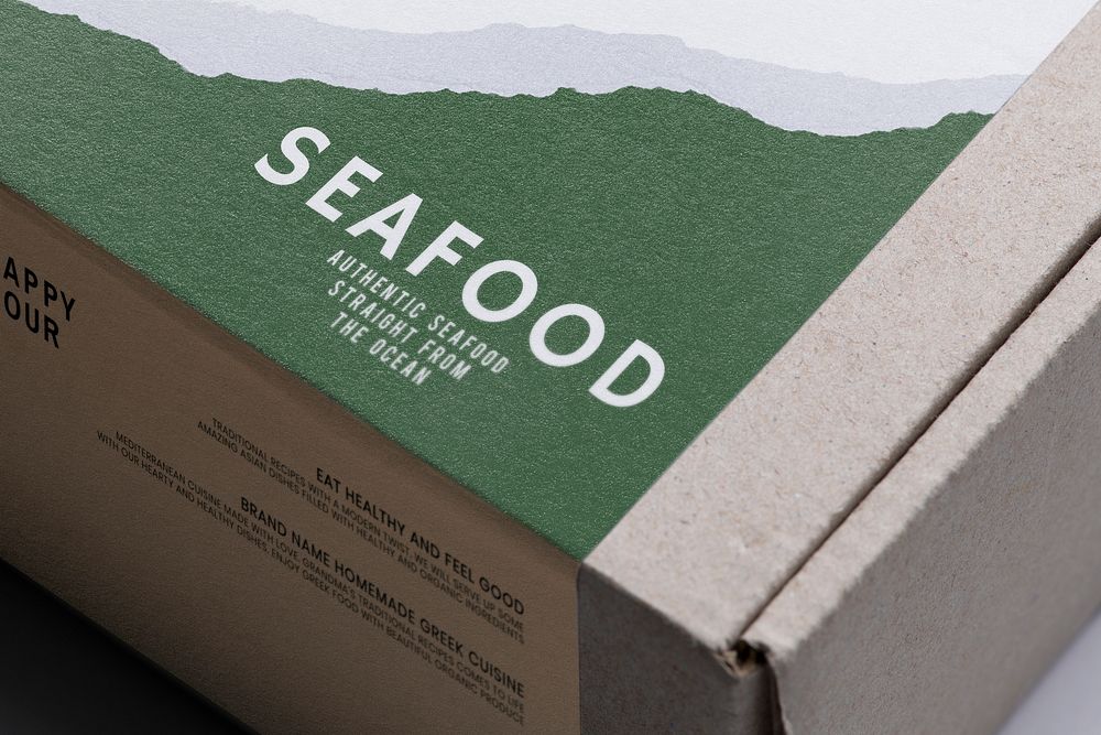 Seal sticker mockup, packaging box Premium PSD Mockup rawpixel