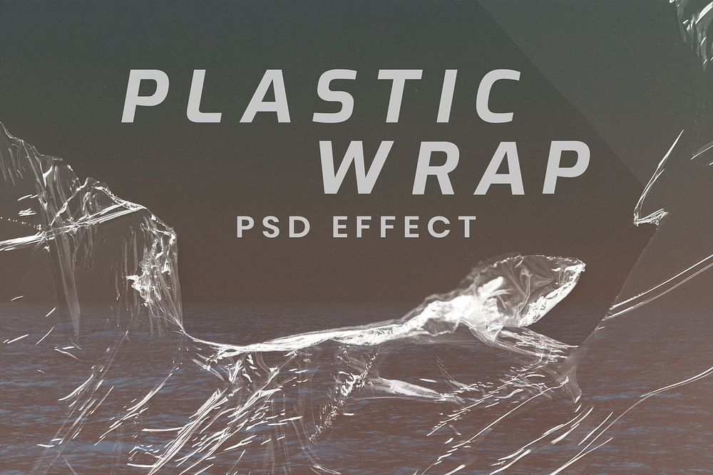 Plastic texture photo effect psd