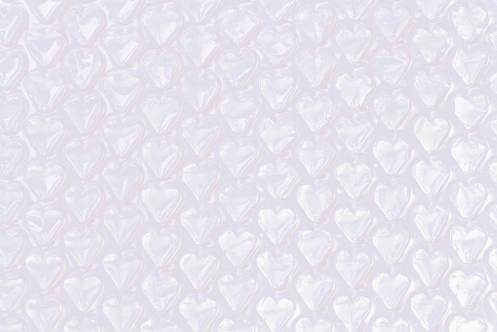 Light Pink Heart Bubble Wrap Sheet