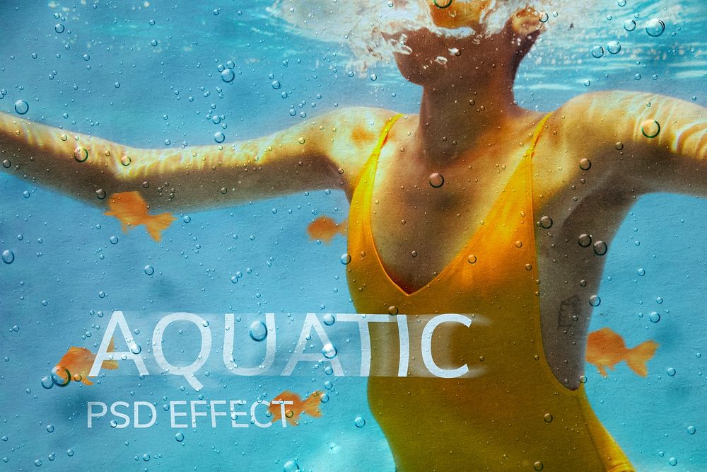 Aquatic PSD texture effect, photoshop add-on