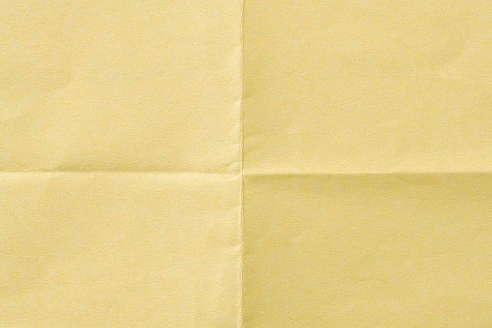 Folded yellow paper texture background