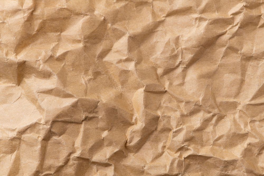 Brown background, crumpled paper texture design