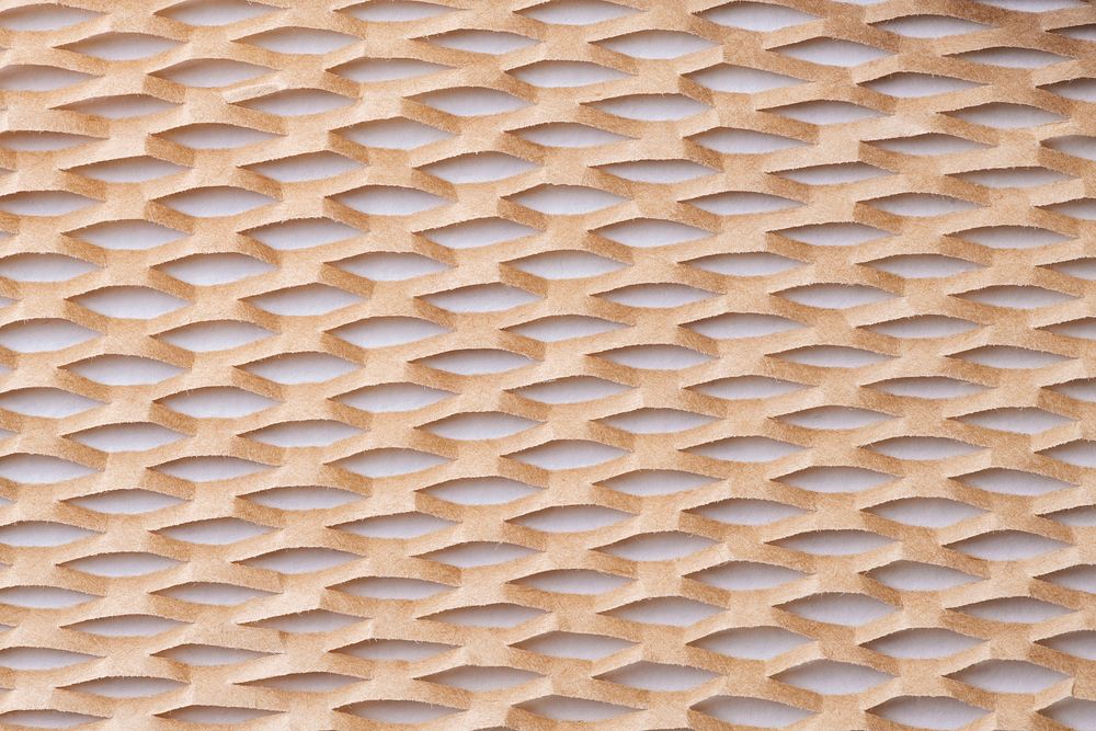Brown background, honeycomb paper core texture design