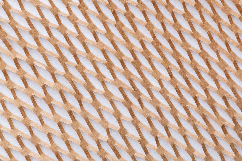 Brown background, honeycomb paper core texture design