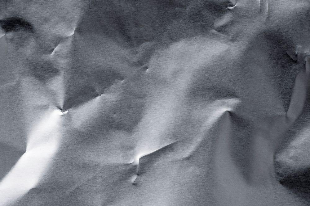 Silver background, wrinkled foil texture design