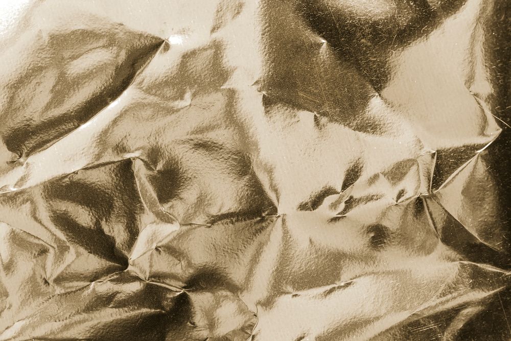 Gold background, wrinkled foil texture design