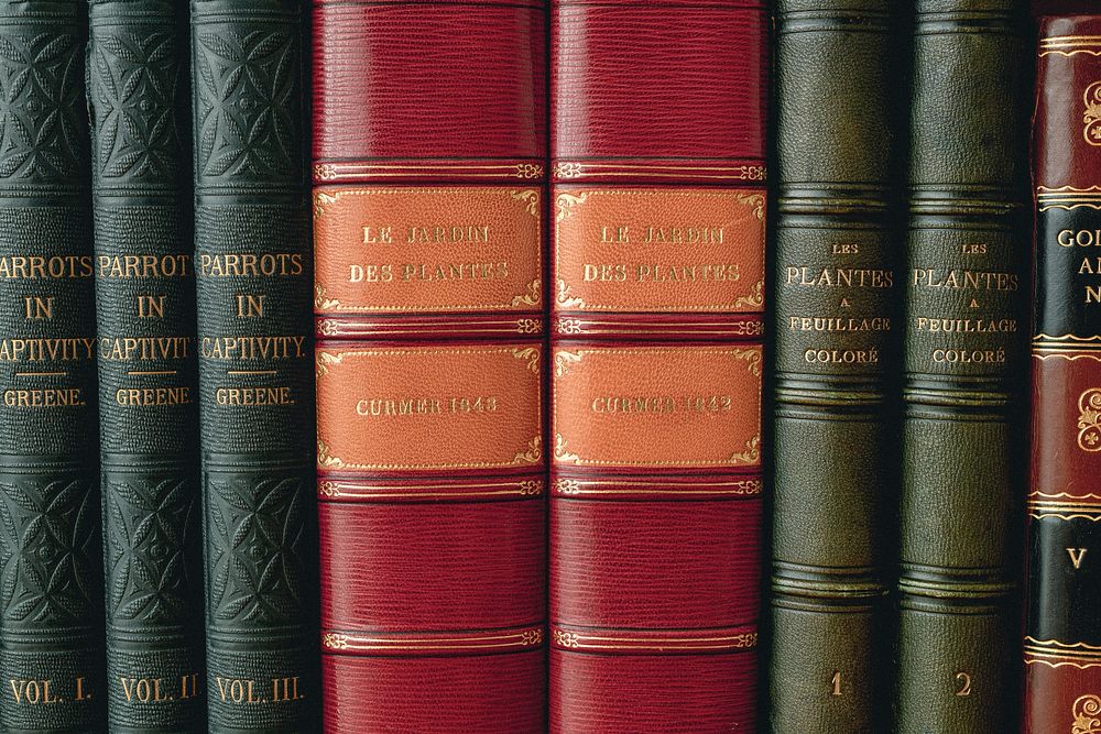 Antique botanical books, from our own original public domain library collection.