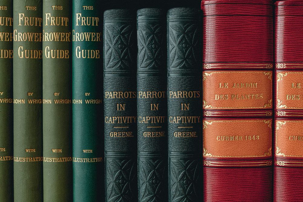 Antique botanical books, from our own original public domain library collection.
