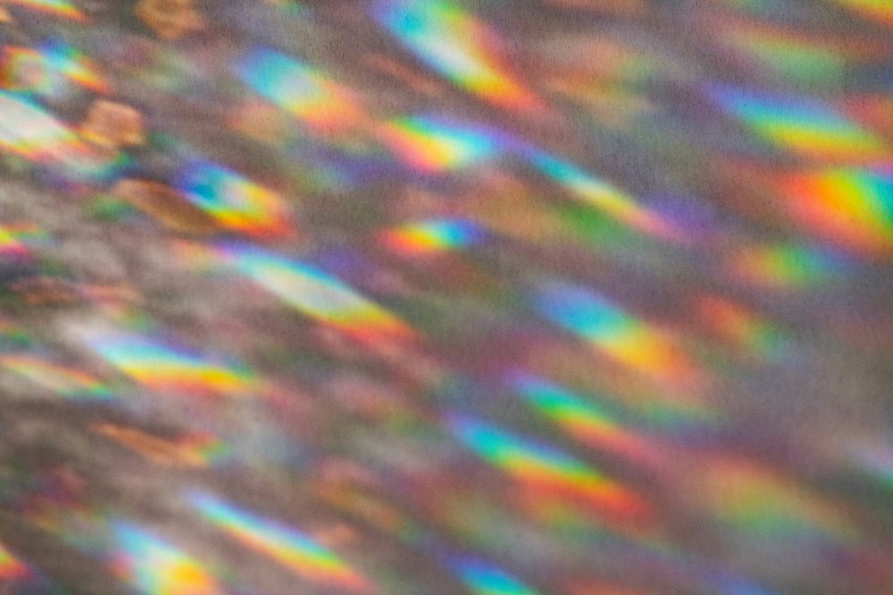 Iridescent rainbow prism light flare