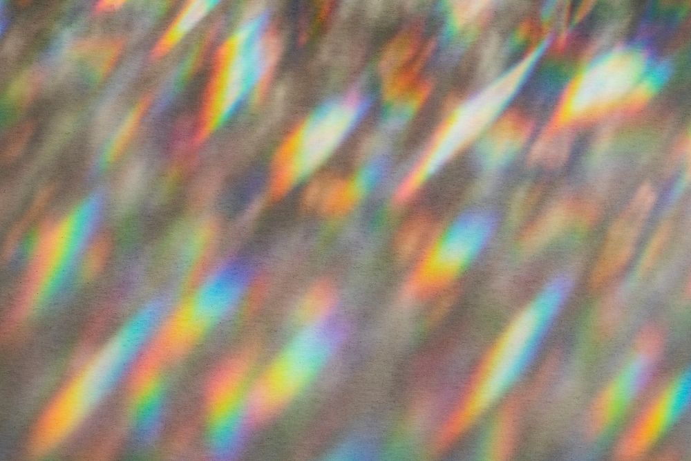 Iridescent rainbow prism light flare