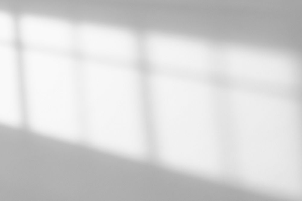 Aesthetic window light shadow on white minimal wall background