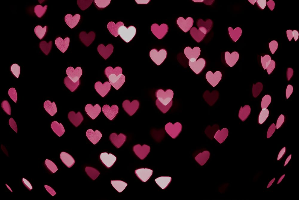 Valentine's pink heart background psd