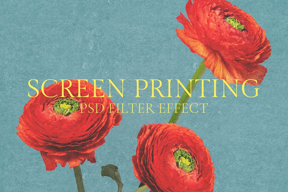 Screen printing PSD filter effect, photoshop add-on
