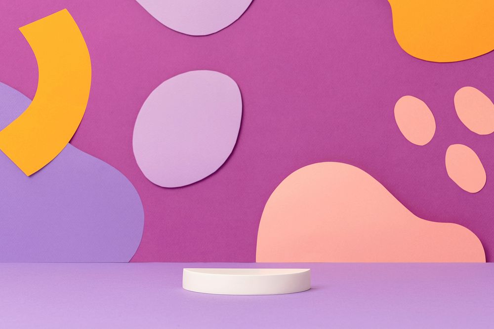 Purple memphis product backdrop, cute colorful design