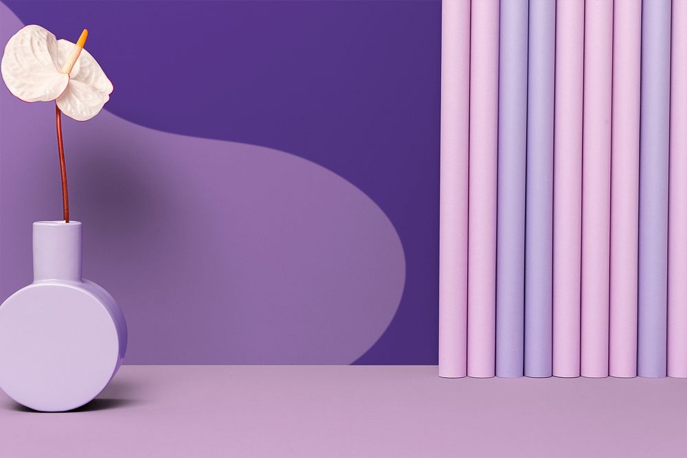 Purple product background mockup, pop color theme psd