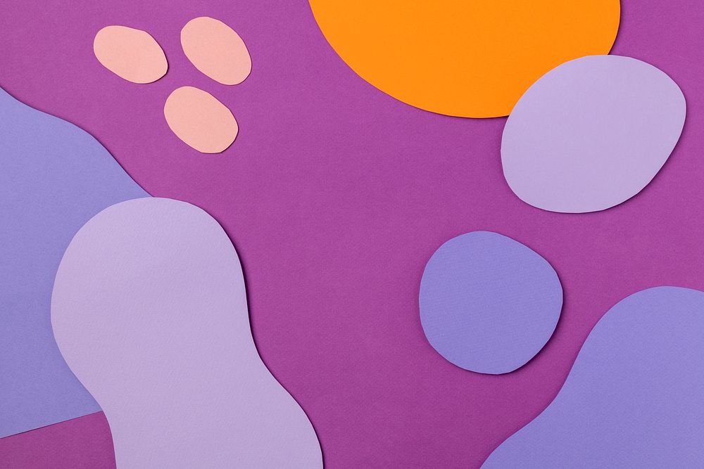 Purple aesthetic background, paper craft, creative design