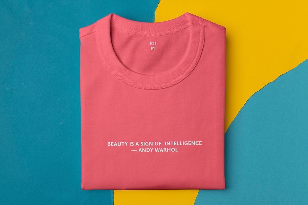 T-shirt mockup psd, editable motivational quote, apparel fashion unisex