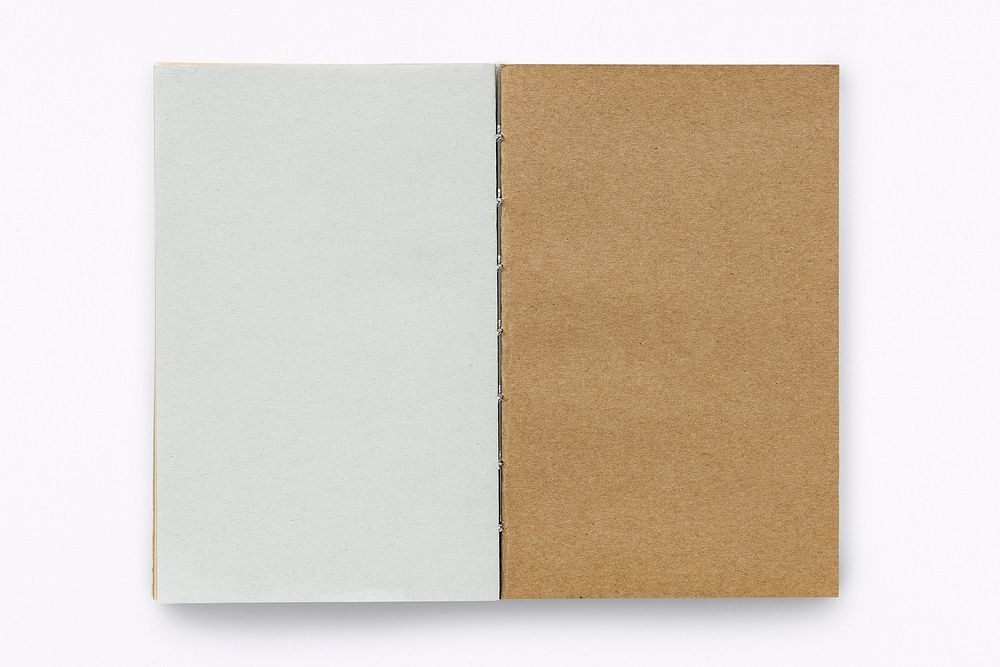 Blank plain notebook page mockup