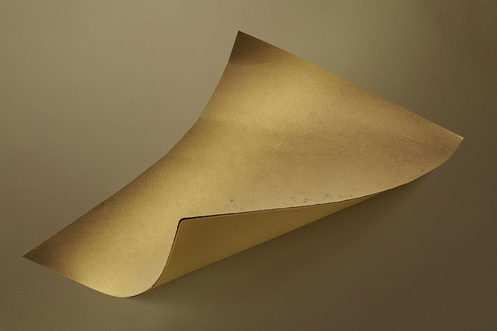 Blank gold char paper mockup  design element