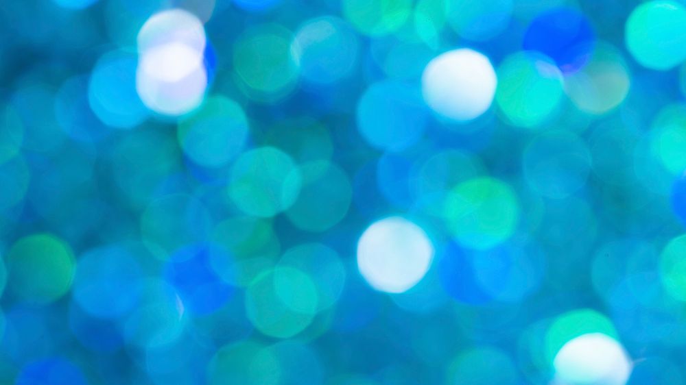 Abstract bright blue bokeh background