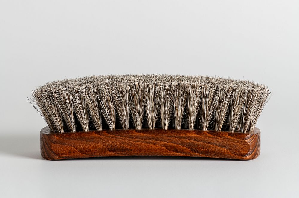 Brush cleaner with wood handle design resource