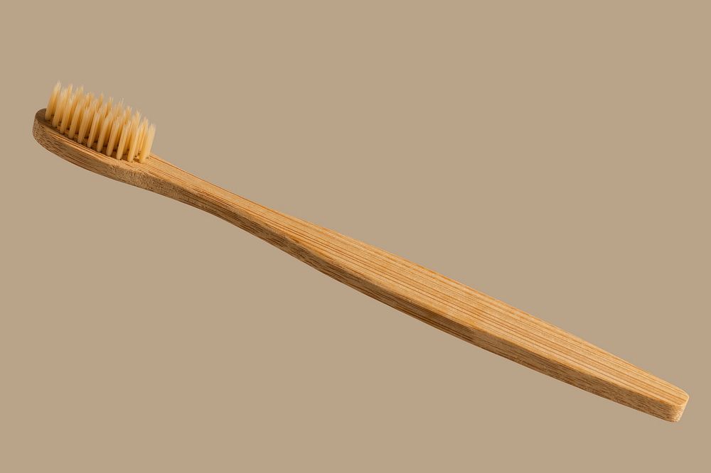 Natural bamboo toothbrush mockup design resource