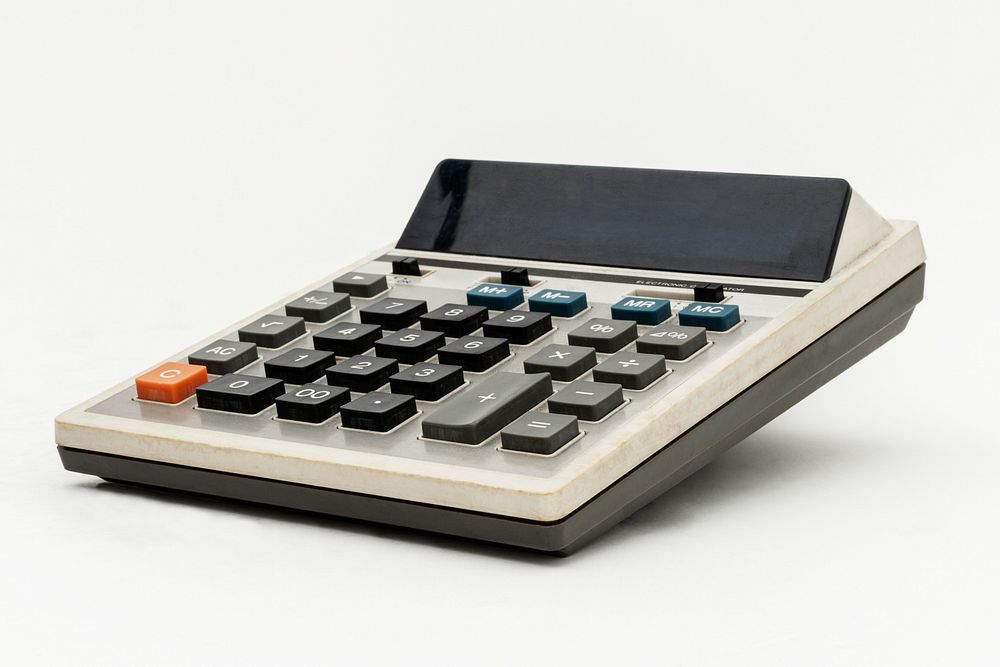 Old electric calculator design element