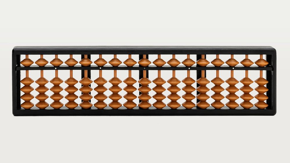 Wooden vintage abacus mockup design resource