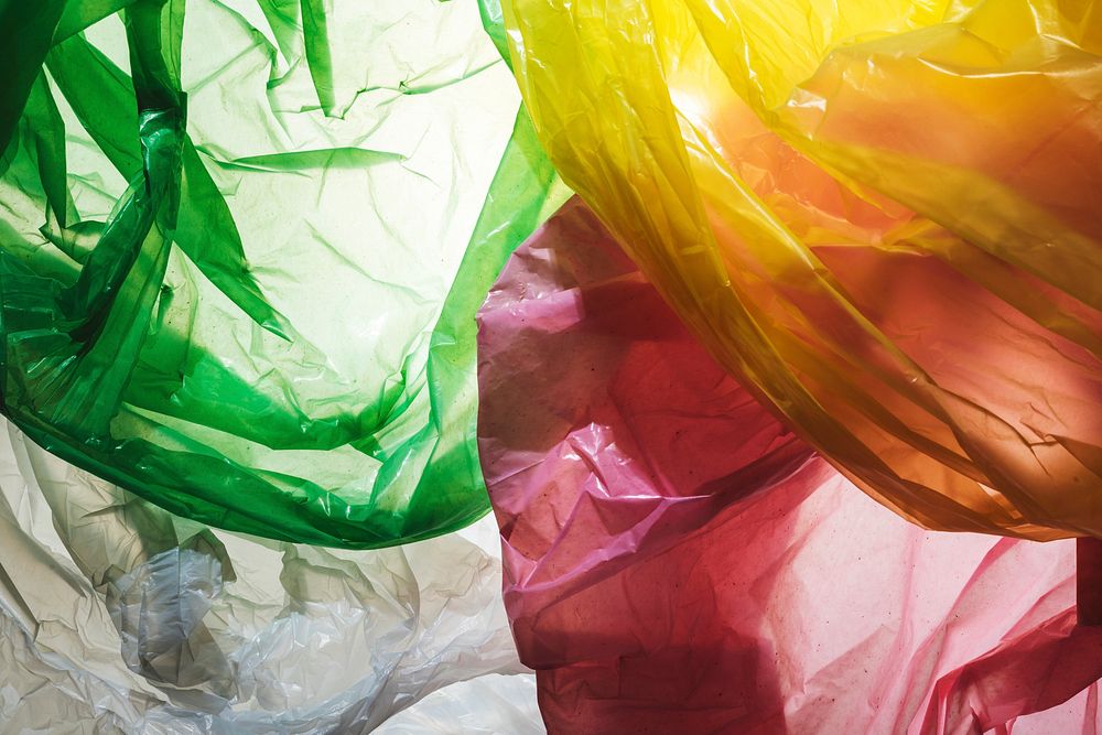 Colorful disposable plastic waste 