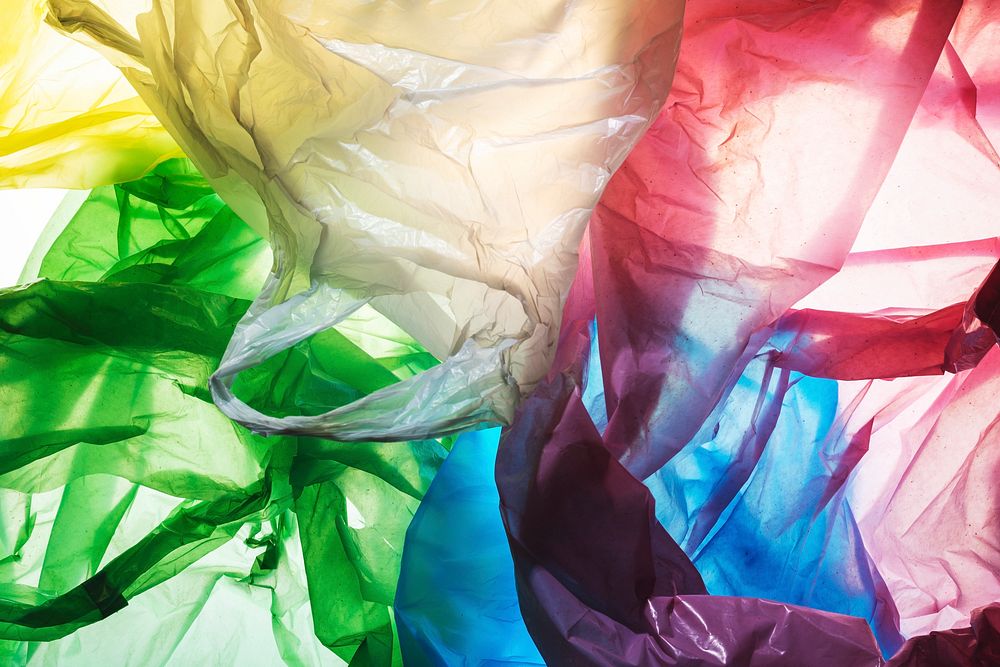 Colorful disposable plastic waste 