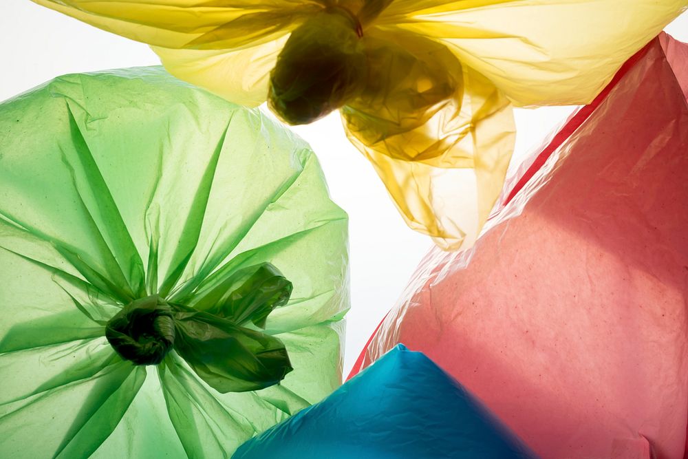 Colorful disposable plastic waste 