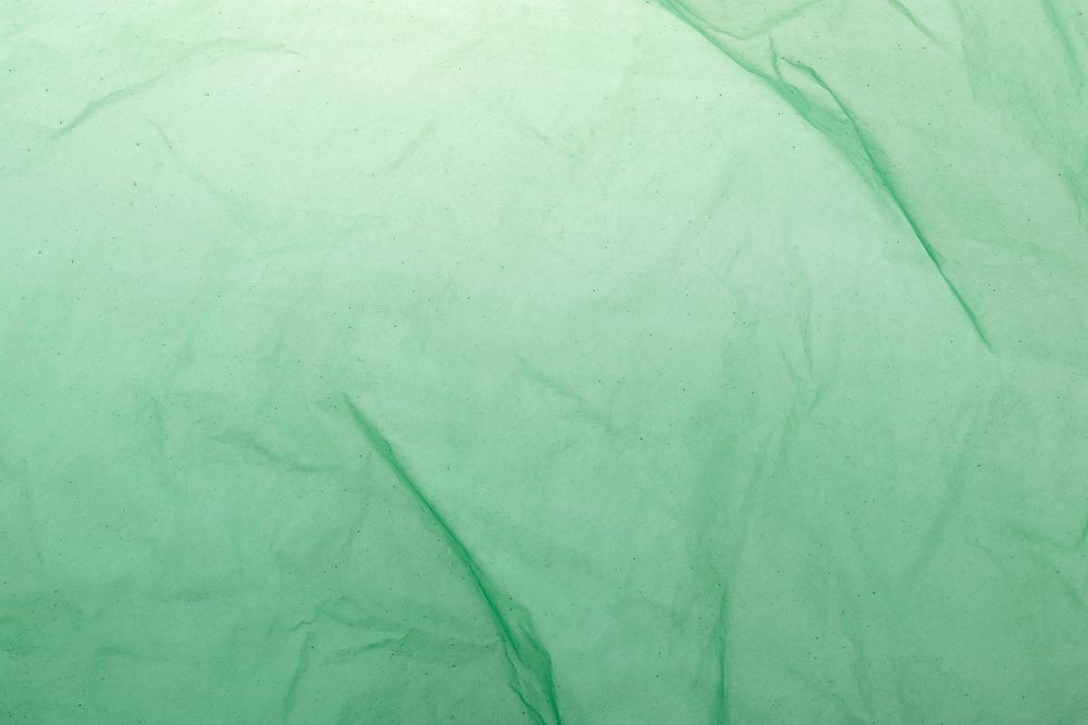 Green disposable plastic bag
