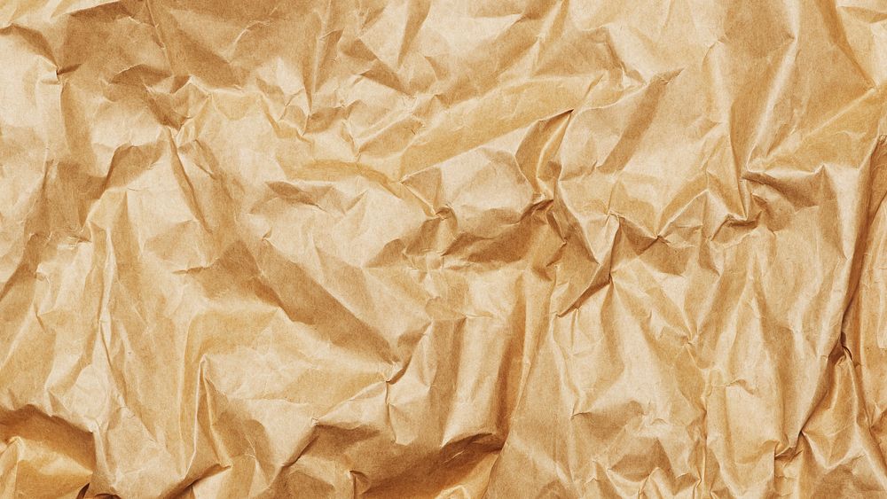 Crumpled brown paper with copy space 