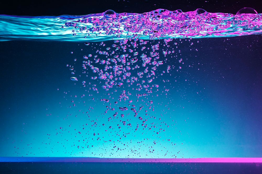 Water background with bubbles