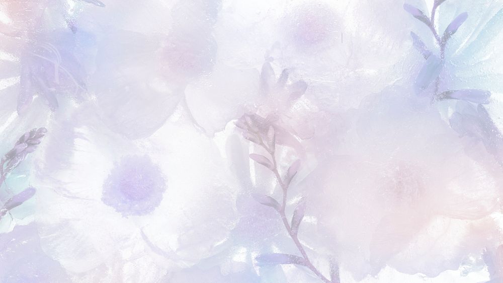 Flower desktop wallpaper background, purple blooming anemone