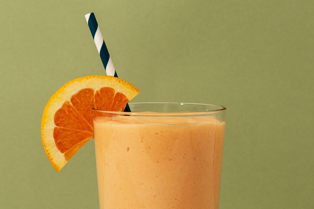 Fresh and healthy orange smoothie