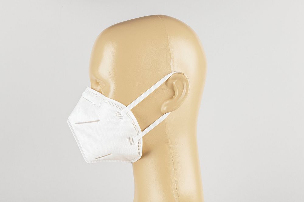 Anti air pollution face mask on a mannequin