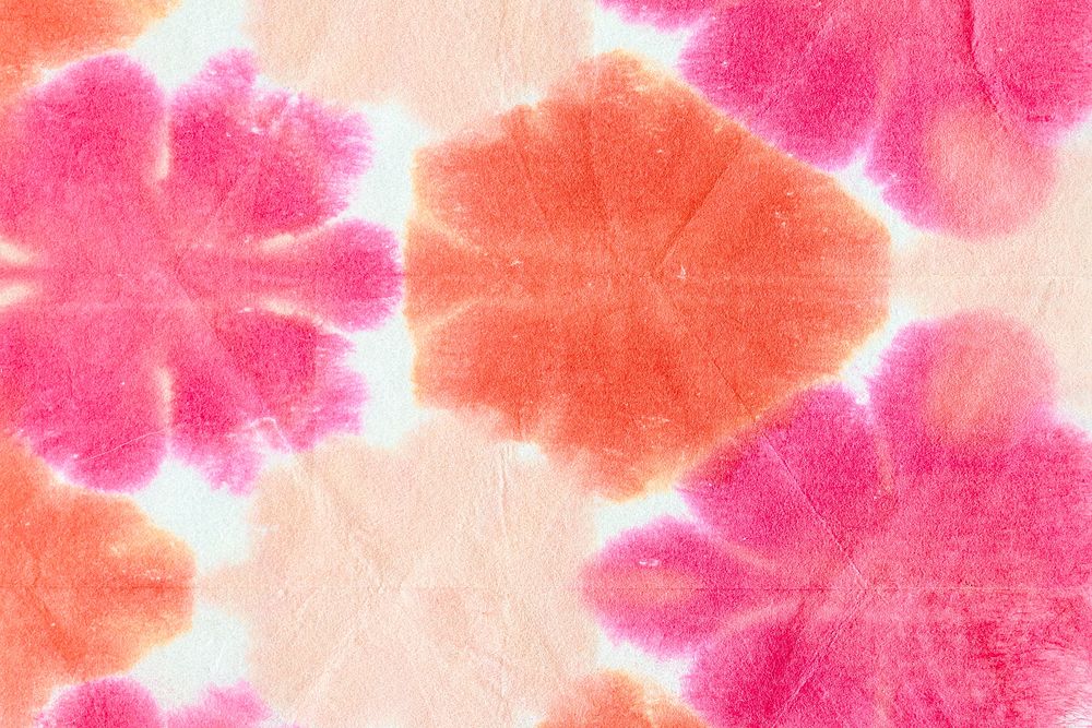 Orange and pink shibori patterned background