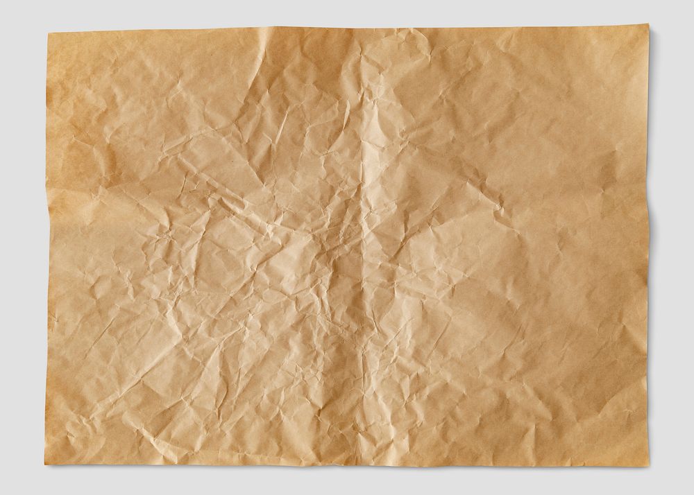Crumpled brown paper with copy space