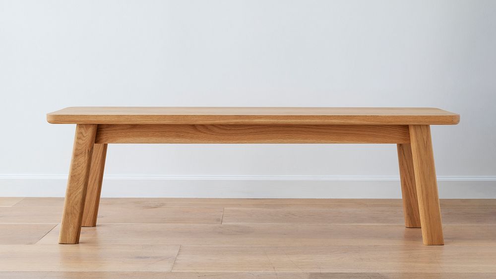 Brown wooden table on wooden floor